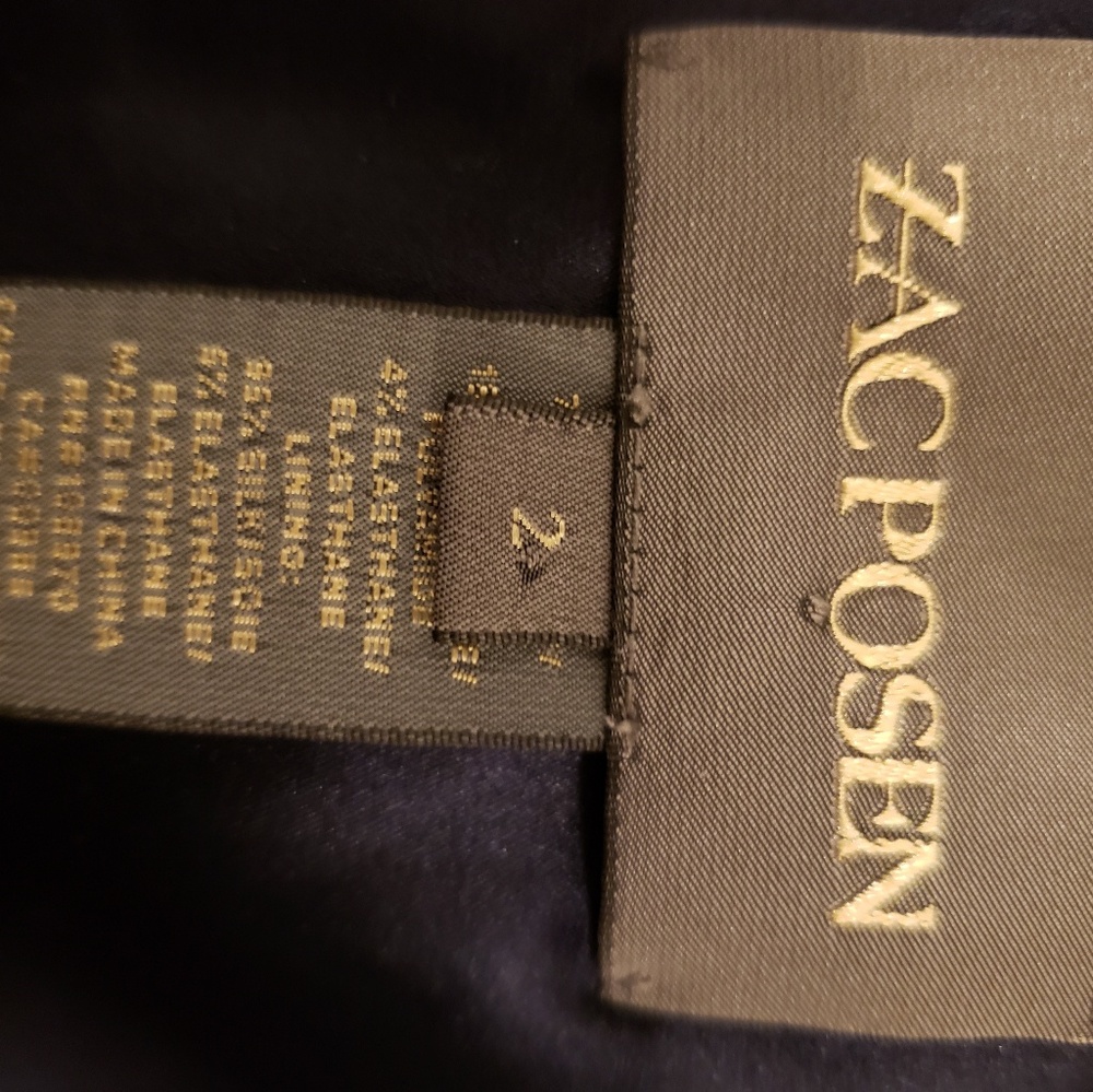Zac Posen Asymmetrical Navy Animal Print Dress - Picture 8 of 8
